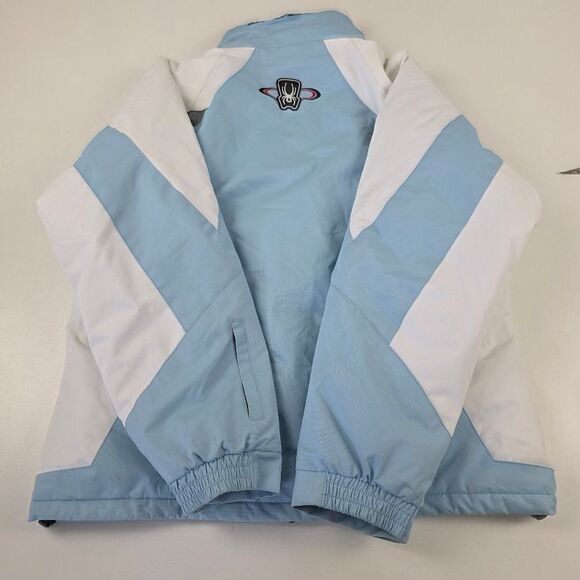 Women "Spyder" Powder Blue/white, Heavy Winter Snowboard Ski Full Zip Jacket 2XL - Picture 10 of 14